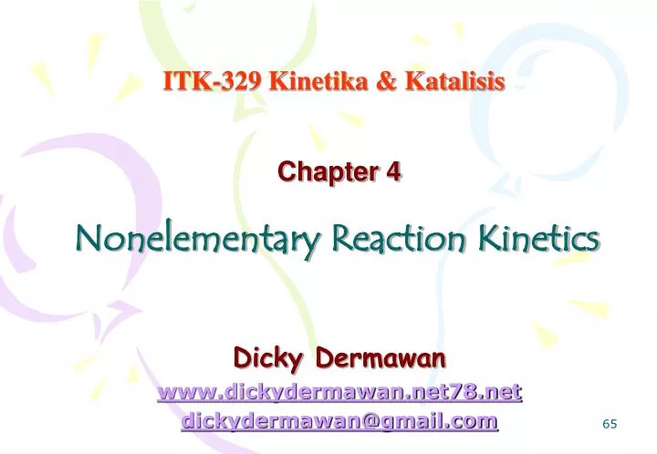 nonelementary reaction kinetics