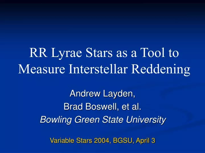 rr lyrae stars as a tool to measure interstellar reddening