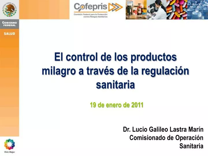 el control de los productos milagro a trav s de la regulaci n sanitaria