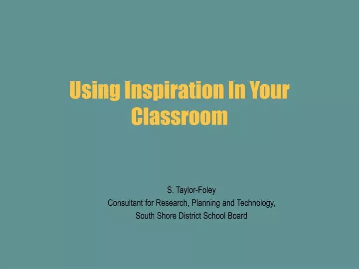 using inspiration in your classroom