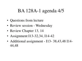 BA 128A-1 agenda 4/5