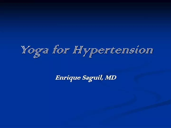 yoga for hypertension