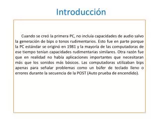 introducci n