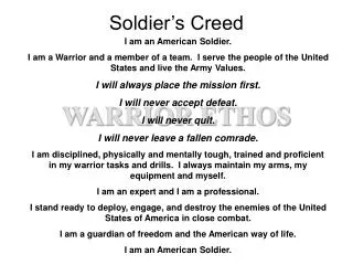 Soldier’s Creed