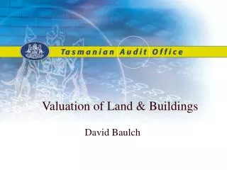 Valuation of Land &amp; Buildings