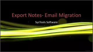 Lotus Notes to Outlook Migration Tool