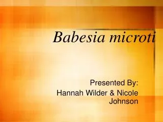 Babesia microti