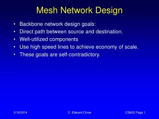 Mesh Network Design