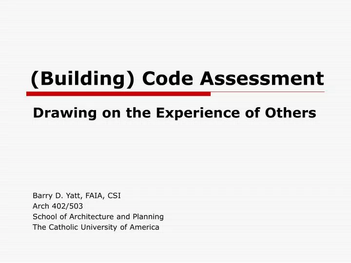 building code assessment