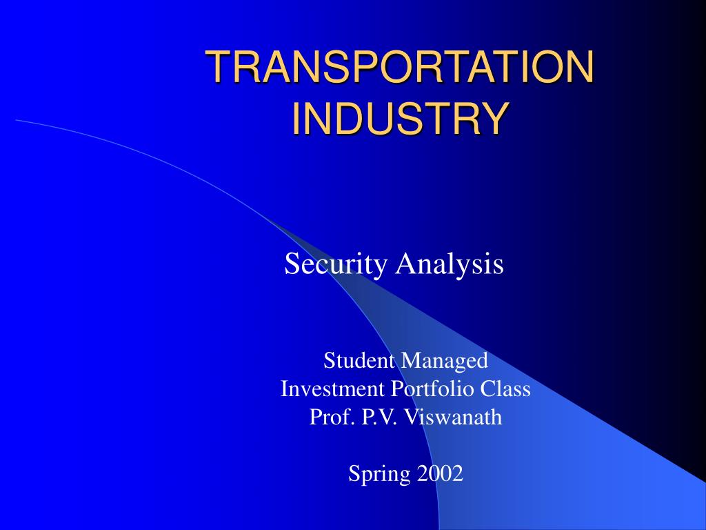 PPT - TRANSPORTATION INDUSTRY PowerPoint Presentation, free download ...