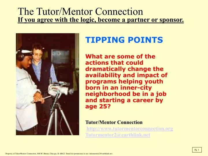 the tutor mentor connection if you agree with the logic become a partner or sponsor