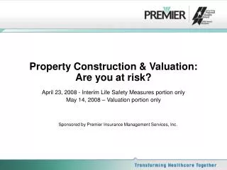 Property Construction &amp; Valuation: Are you at risk?