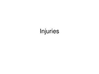 Injuries