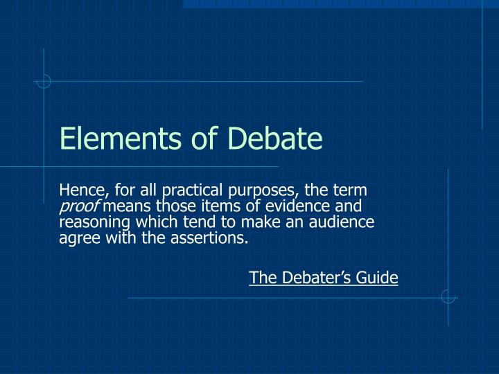 elements of debate