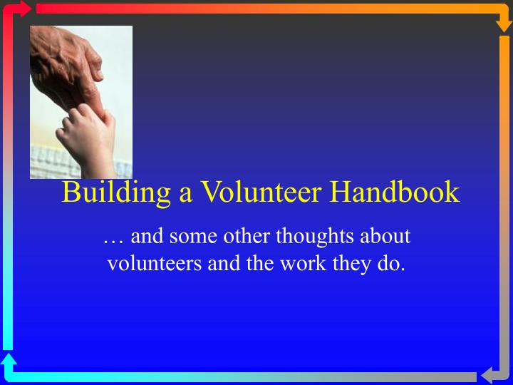 building a volunteer handbook