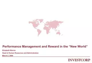 Performance Management and Reward in the “New World”