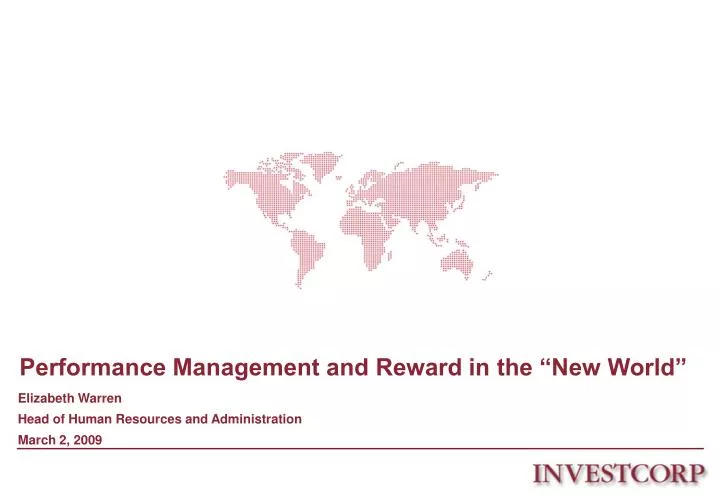 performance management and reward in the new world