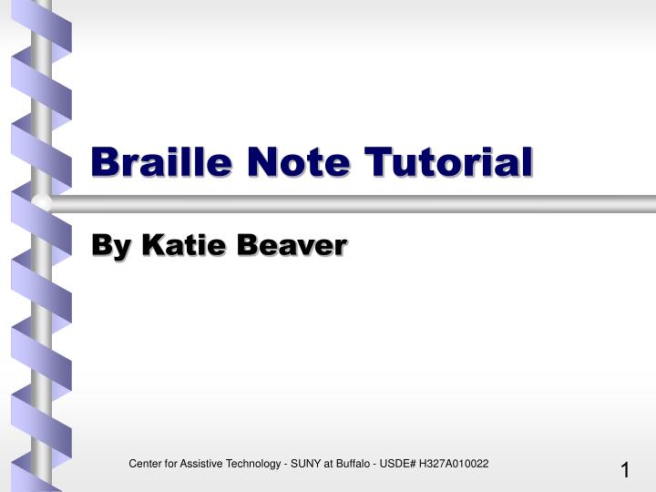 braille note tutorial