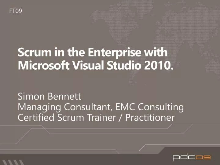 scrum in the enterprise with microsoft visual studio 2010