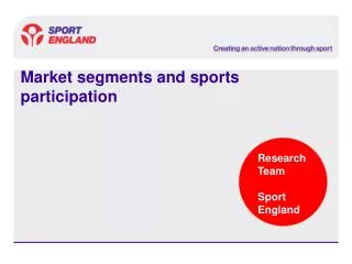 Market segments and sports participation
