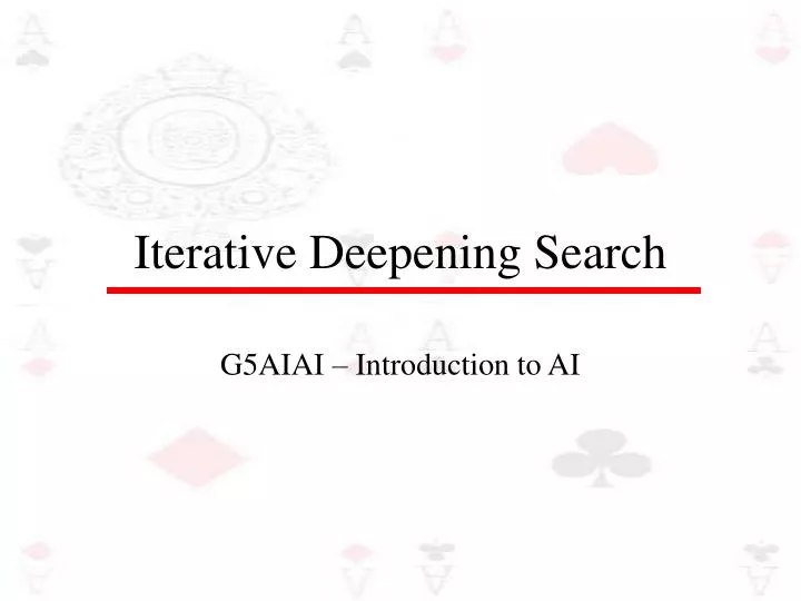 iterative deepening search