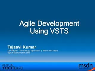 Agile Development Using VSTS