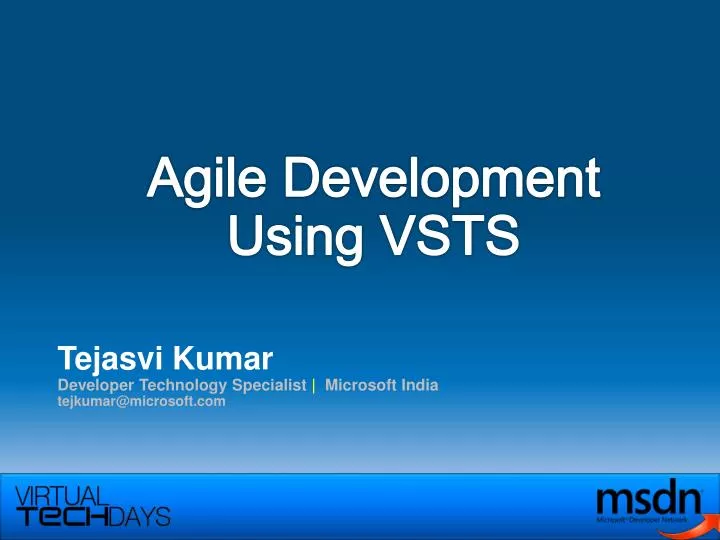 agile development using vsts