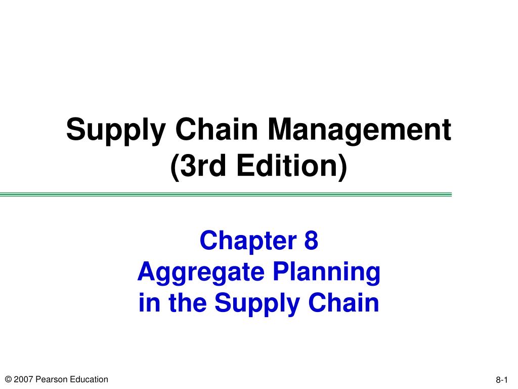 PPT - Chapter 8 Aggregate Planning in the Supply Chain PowerPoint ...