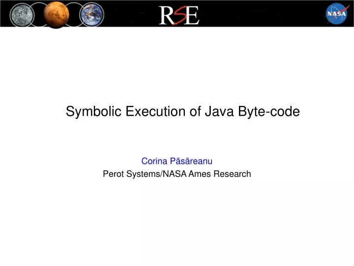 symbolic execution of java byte code