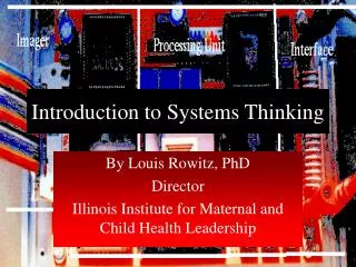 Introduction to Systems Thinking