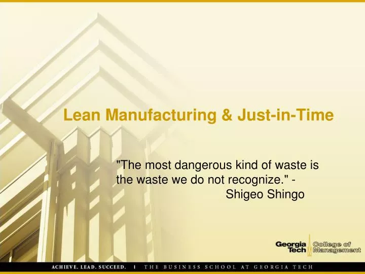 lean manufacturing just in time