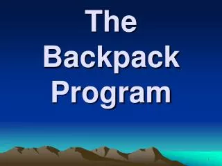 The Backpack Program