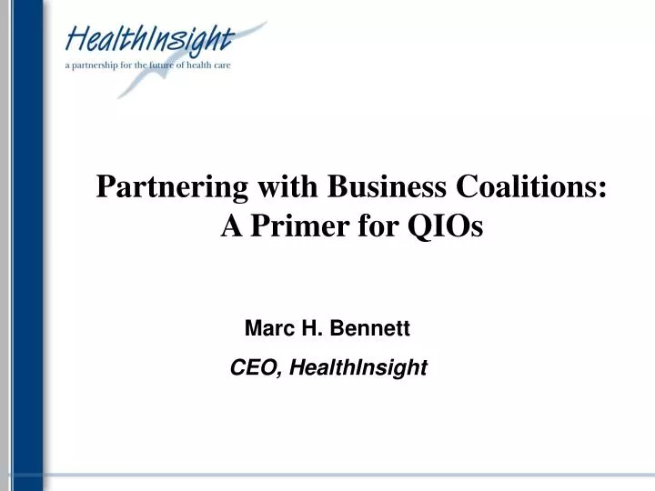 partnering with business coalitions a primer for qios