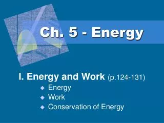 Ch. 5 - Energy