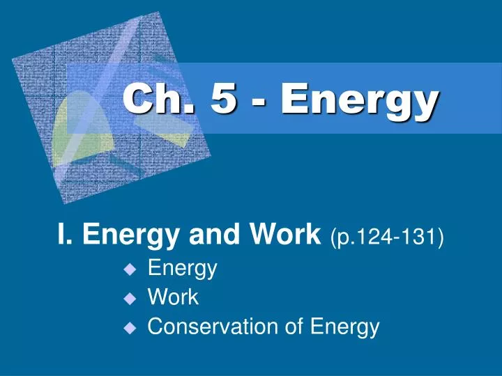 ch 5 energy