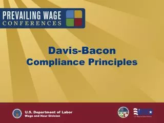 Davis-Bacon Compliance Principles