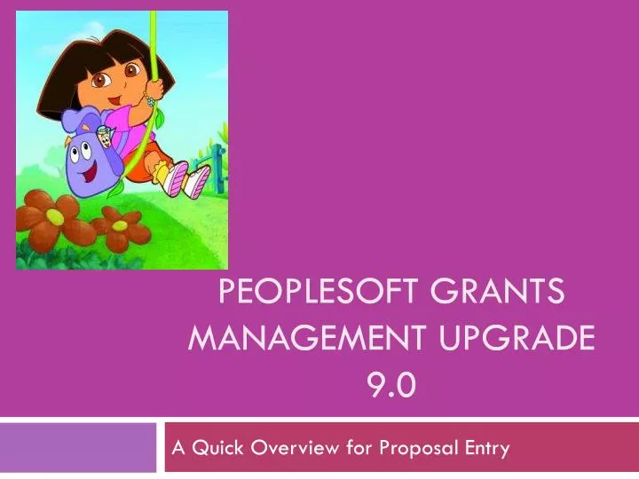 peoplesoft grants management upgrade 9 0