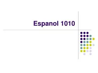 Espanol 1010