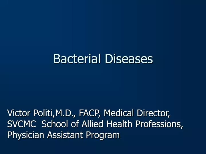 bacterial diseases