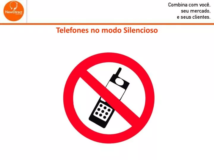 telefones no modo silencioso