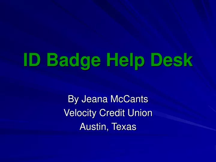id badge help desk