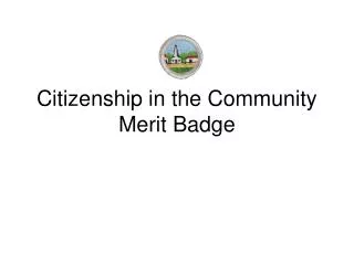 Citizenship in the Community Merit Badge