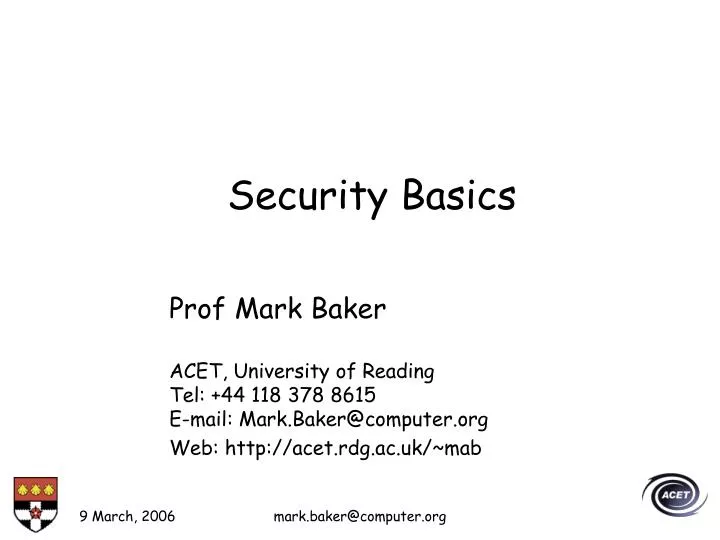 security basics