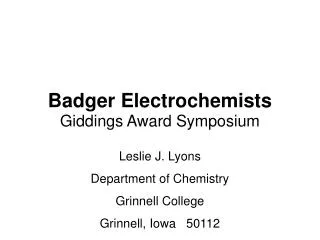Badger Electrochemists