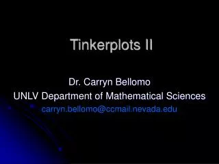 Tinkerplots II