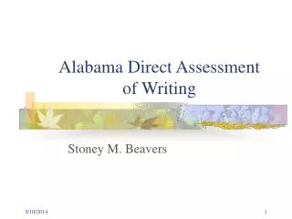 Alabama Direct Assessment of Writing