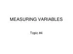 MEASURING VARIABLES - slide 1