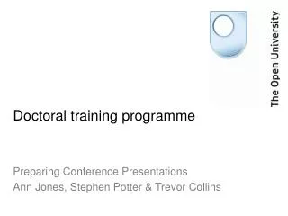 Doctoral training programme