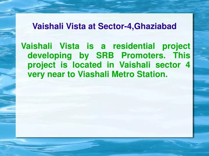 vaishali vista at sector 4 ghaziabad