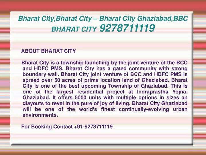 bharat city bharat city bharat city ghaziabad bbc bharat city 9278711119